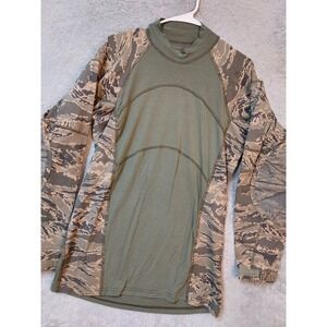 Massif Airman Battle Shirt Mens Small Digital Camo FR Flame Resistant Green